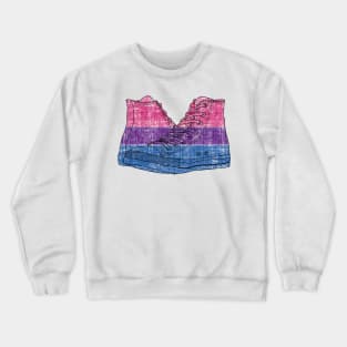 Bi-Sexual Pride Flag Hi-Top Design Crewneck Sweatshirt